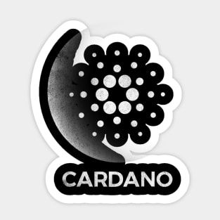 Vintage Cardano ADA Coin To The Moon Crypto Token Cryptocurrency Blockchain Wallet Birthday Gift For Men Women Kids Sticker